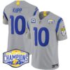 Los Angeles Rams 2024 NFC West Division Champions Vapor Limited Jersey – All Stitched – Gray – Cooper Kupp Jersey