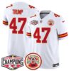 Chiefs 2024 AFC West Division Champions Patch Vapor Limited Jersey – All Stitched – White – Donald Trump Jersey