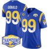 Los Angeles Rams 2024 NFC West Division Champions Vapor Limited Jersey – All Stitched – Royal – Aaron Donald Jersey