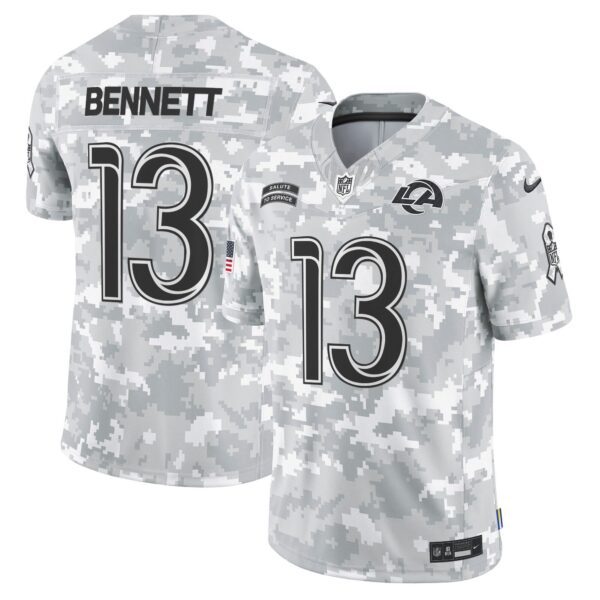 Rams 2024 Salute to Service Vapor Limited Jersey – Arctic Camo – All Stitched – Stetson Bennett Jersey