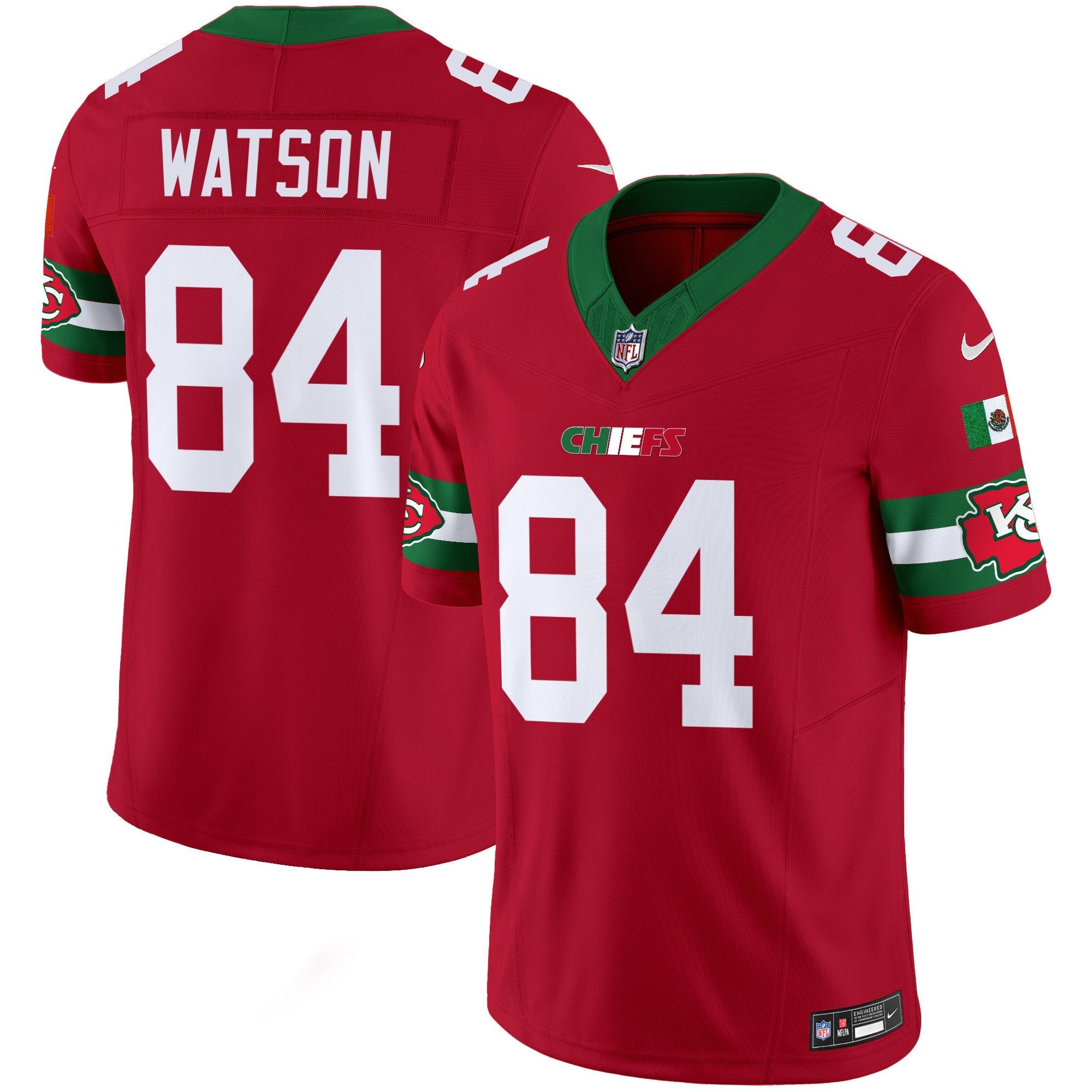 Chiefs Mexico Vapor Limited Jersey – All Stitched – Red – Justin Watson Jersey