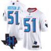 Houston Texans 2024 Texas Patch Game Jersey – All Stitched – White – Will Anderson Jr. Jersey