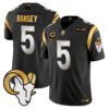 Los Angeles Rams 2024 Gold Vapor Limited Jersey – All Stitched – Black Limited – Jalen Ramsey Jersey