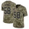 Kansas City Chiefs 2024 Salute to Service Vapor Limited Jersey – All stitched – Olive Camo – Derrick Thomas Jersey
