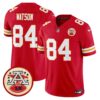Chiefs 2024 Lamar Hunt Patch Vapor Limited Jersey – All Stitched – Red – Justin Watson Jersey