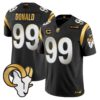 Los Angeles Rams 2024 Gold Vapor Limited Jersey – All Stitched – Black Limited – Aaron Donald Jersey