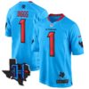 Houston Texans 2024 Texas Patch Game Jersey – All Stitched – Blue – Stefon Diggs Jersey