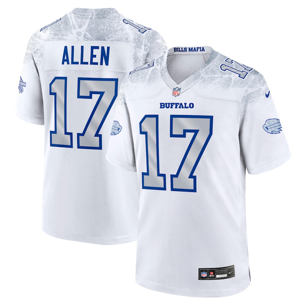Men's Buffalo Bills Josh Allen Nike White 2025 Rivalries Collection Game Jersey