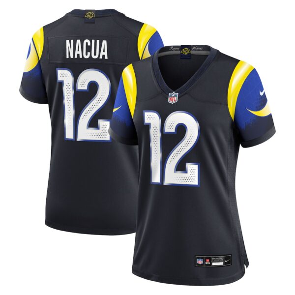 Women's Los Angeles Rams Puka Nacua Nike Midnight Blue 2025 Rivalries Collection Game Jersey