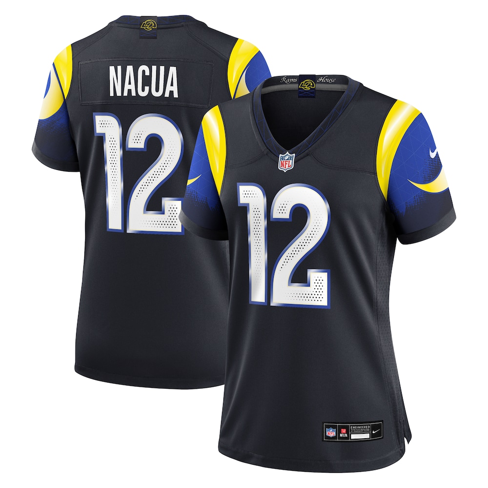 Women's Los Angeles Rams Puka Nacua Nike Midnight Blue 2025 Rivalries Collection Game Jersey