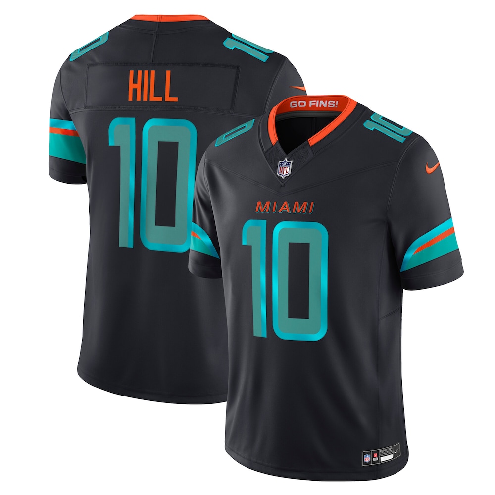Men's Miami Dolphins Tyreek Hill Nike Pitch Blue 2025 Rivalries Collection Limited Jersey
