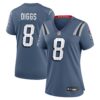 Women's New England Patriots Stefon Diggs Nike Storm Blue 2025 Rivalries Collection Game Jersey