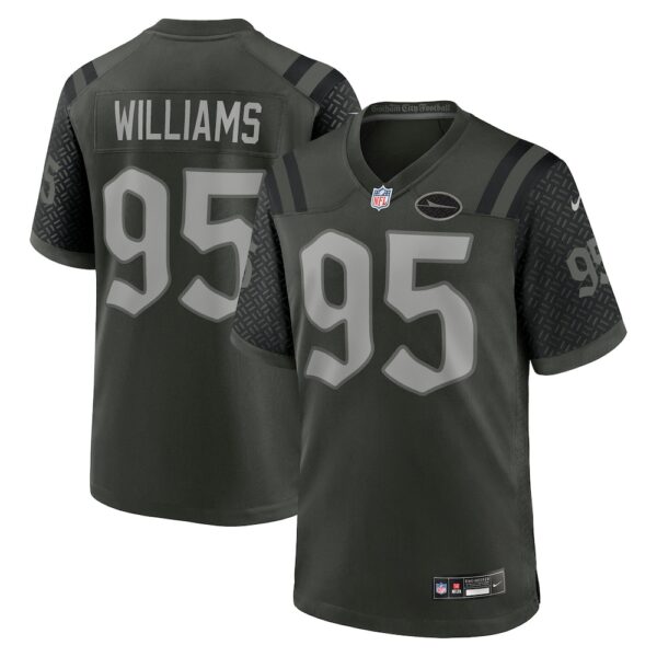 Men's New York Jets Quinnen Williams Nike Gotham Green 2025 Rivalries Collection Game Jersey