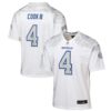 Youth Buffalo Bills James Cook III Nike White 2025 Rivalries Collection Game Jersey
