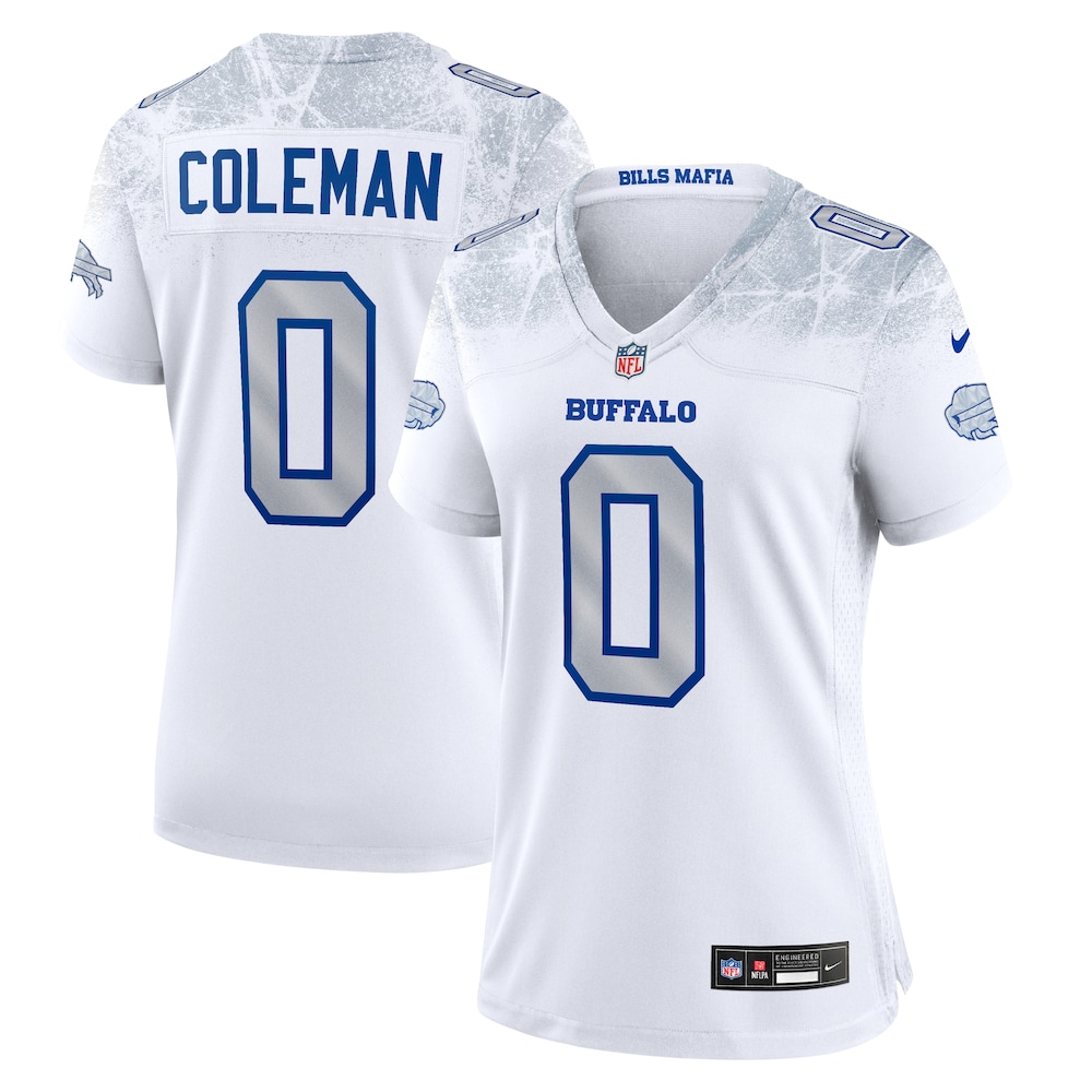Women's Buffalo Bills Keon Coleman Nike White 2025 Rivalries Collection Game Jersey
