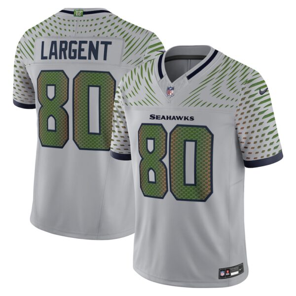 Men's Seattle Seahawks Steve Largent Nike Wolf Gray 2025 Rivalries Collection Retired Player Limited Jersey