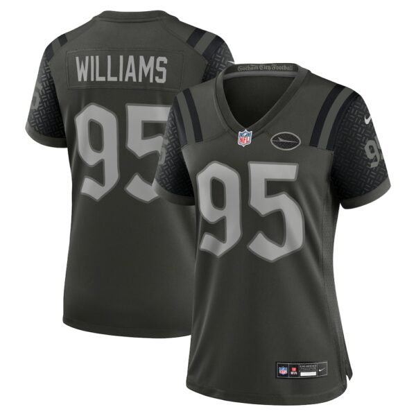 Women's New York Jets Quinnen Williams Nike Gotham Green 2025 Rivalries Collection Game Jersey