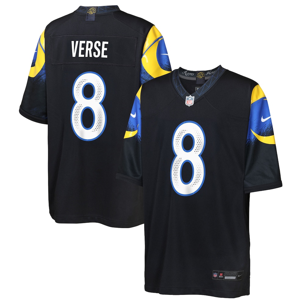 Youth Los Angeles Rams Jared Verse Nike Midnight Blue 2025 Rivalries Collection Game Jersey