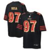 Youth San Francisco 49ers Nick Bosa Nike Black 2025 Rivalries Collection Game Jersey