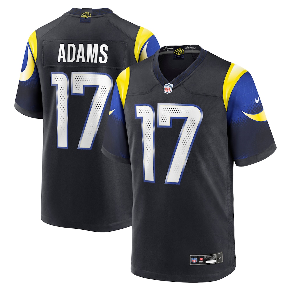 Men's Los Angeles Rams Davante Adams Nike Midnight Blue 2025 Rivalries Collection Game Jersey