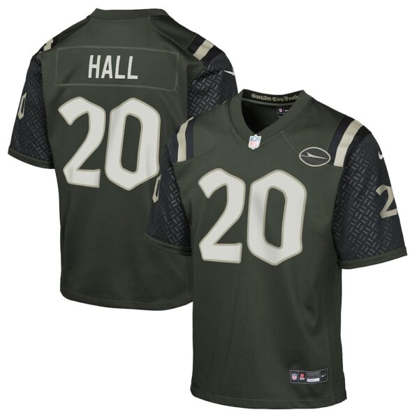 Youth New York Jets Breece Hall Nike Gotham Green 2025 Rivalries Collection Game Jersey
