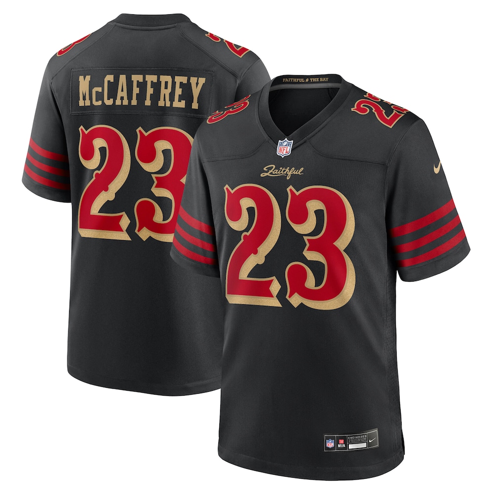 Christian McCaffrey San Francisco 49ers Nike 2025 Rivalries Collection Game Jersey Black