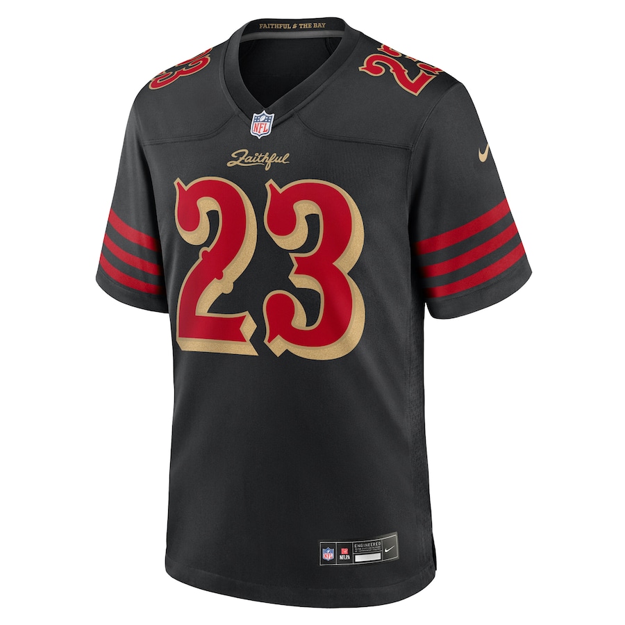 Christian McCaffrey San Francisco 49ers Nike 2025 Rivalries Collection Game Jersey Black - Image 2