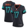 Jaylen Waddle Miami Dolphins Nike Women's 2025 Rivalries Collection Game Jersey Pitch Blue