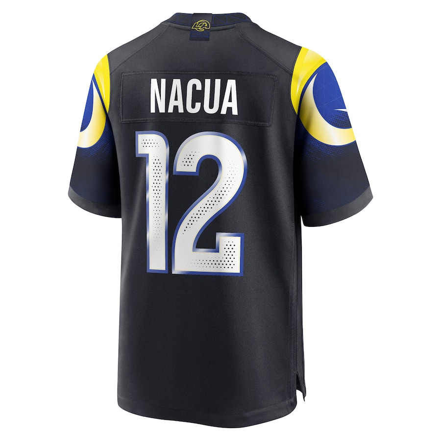 Puka Nacua Los Angeles Rams Nike 2025 Rivalries Collection Game Jersey Midnight Blue - Image 3