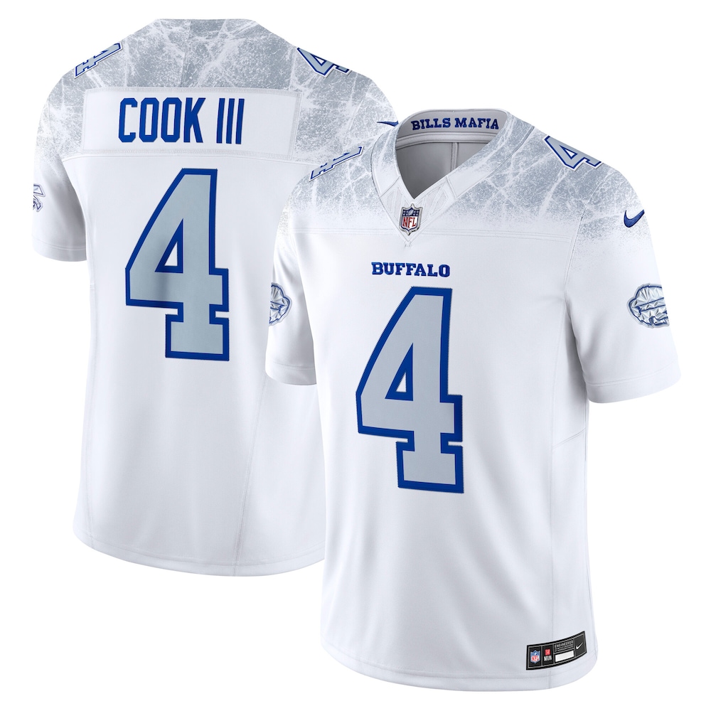 James Cook III Buffalo Bills Nike 2025 Rivalries Collection Limited Jersey White