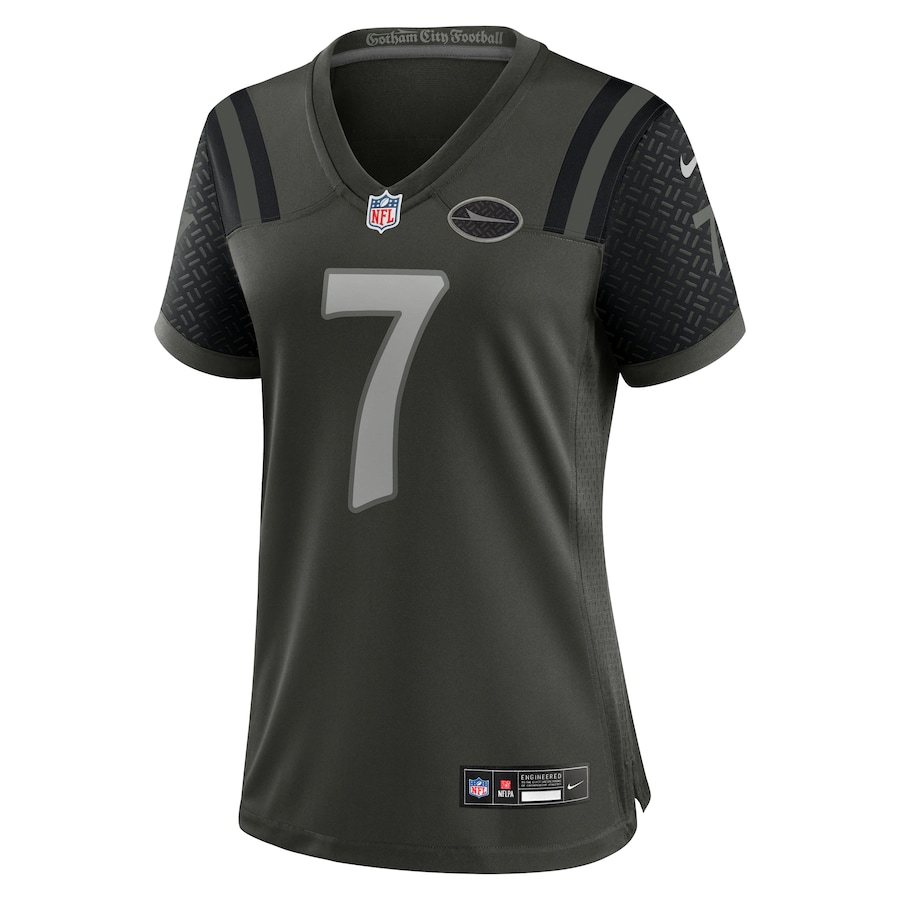 Justin Fields New York Jets Nike Women's 2025 Rivalries Collection Game Jersey Gotham Green - Image 2