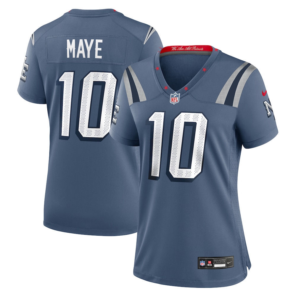Drake Maye New England Patriots Nike Women's 2025 Rivalries Collection Game Jersey Storm Blue