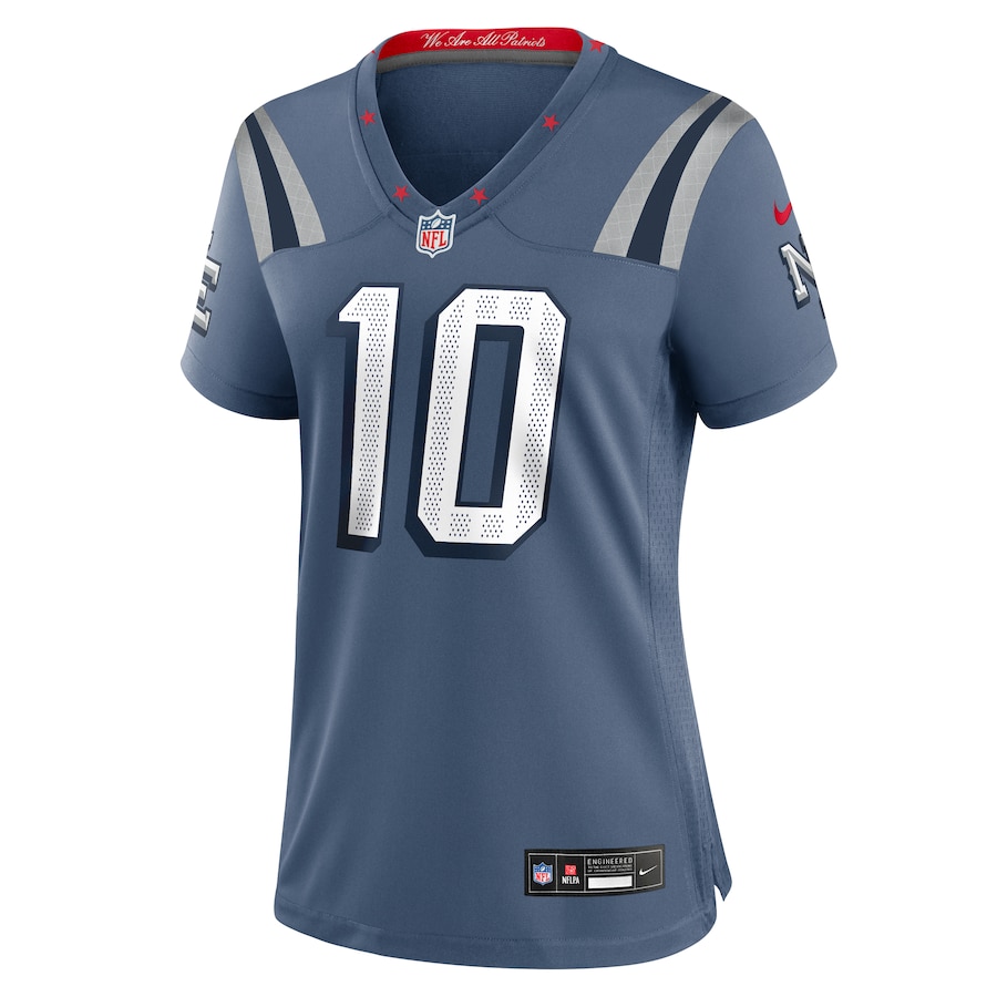 Drake Maye New England Patriots Nike Women's 2025 Rivalries Collection Game Jersey Storm Blue - Image 2