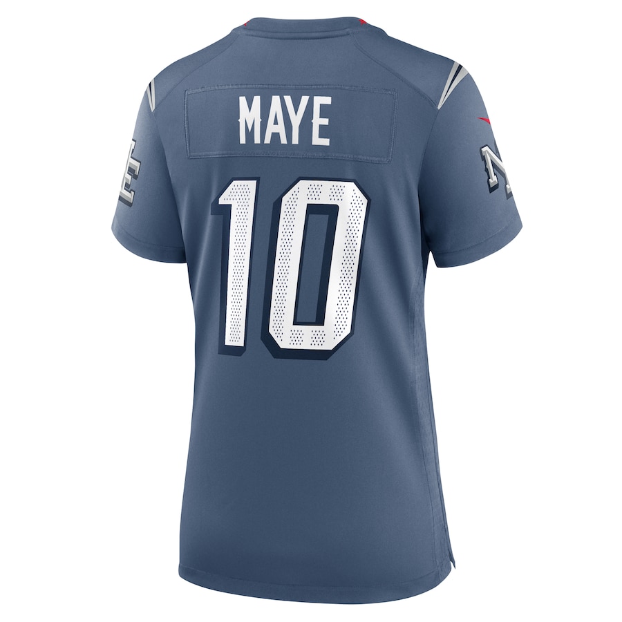 Drake Maye New England Patriots Nike Women's 2025 Rivalries Collection Game Jersey Storm Blue - Image 3
