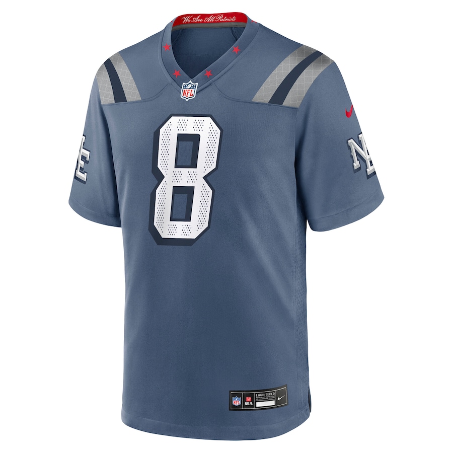 Stefon Diggs New England Patriots Nike 2025 Rivalries Collection Game Jersey Storm Blue - Image 2
