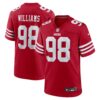 Mykel Williams San Francisco 49ers Nike 2025 NFL Draft First Round Pick Game Jersey Scarlet