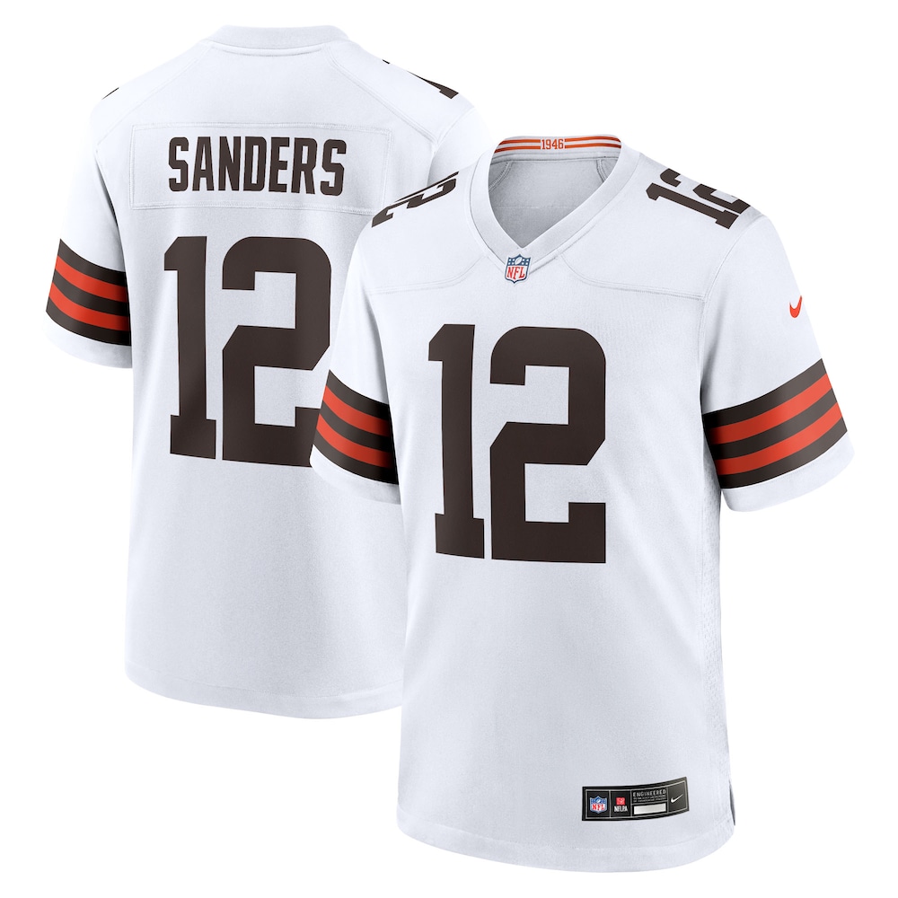 Shedeur Sanders Cleveland Browns Nike 2025 NFL Draft Game Jersey White
