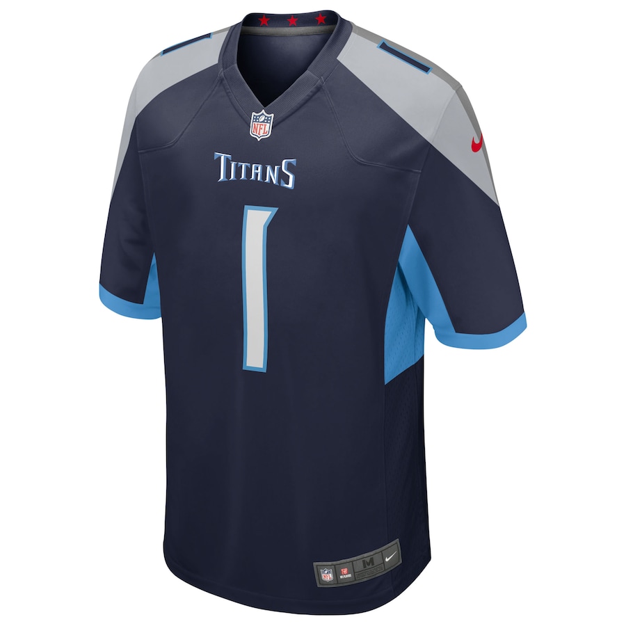Cameron Ward Tennessee Titans Nike 2025 NFL Draft First Round Pick Alternate Game Jersey Navy - Image 2