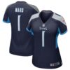 Cameron Ward Tennessee Titans Nike Women's 2025 NFL Draft First Round Pick Alternate Game Jersey Navy