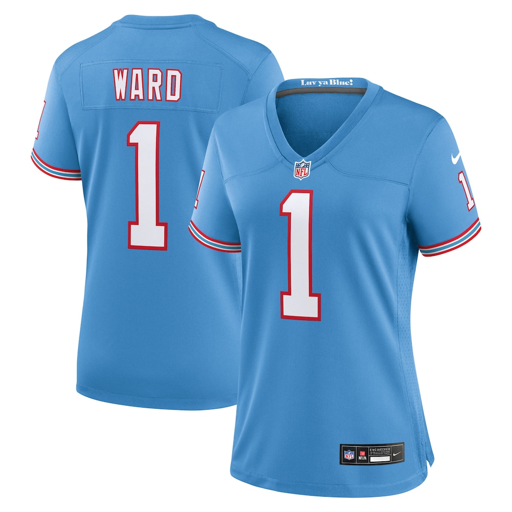 Cam Ward Tennessee Titans Nike Women's 2025 NFL Draft 2nd Alternate Game Jersey Light Blue