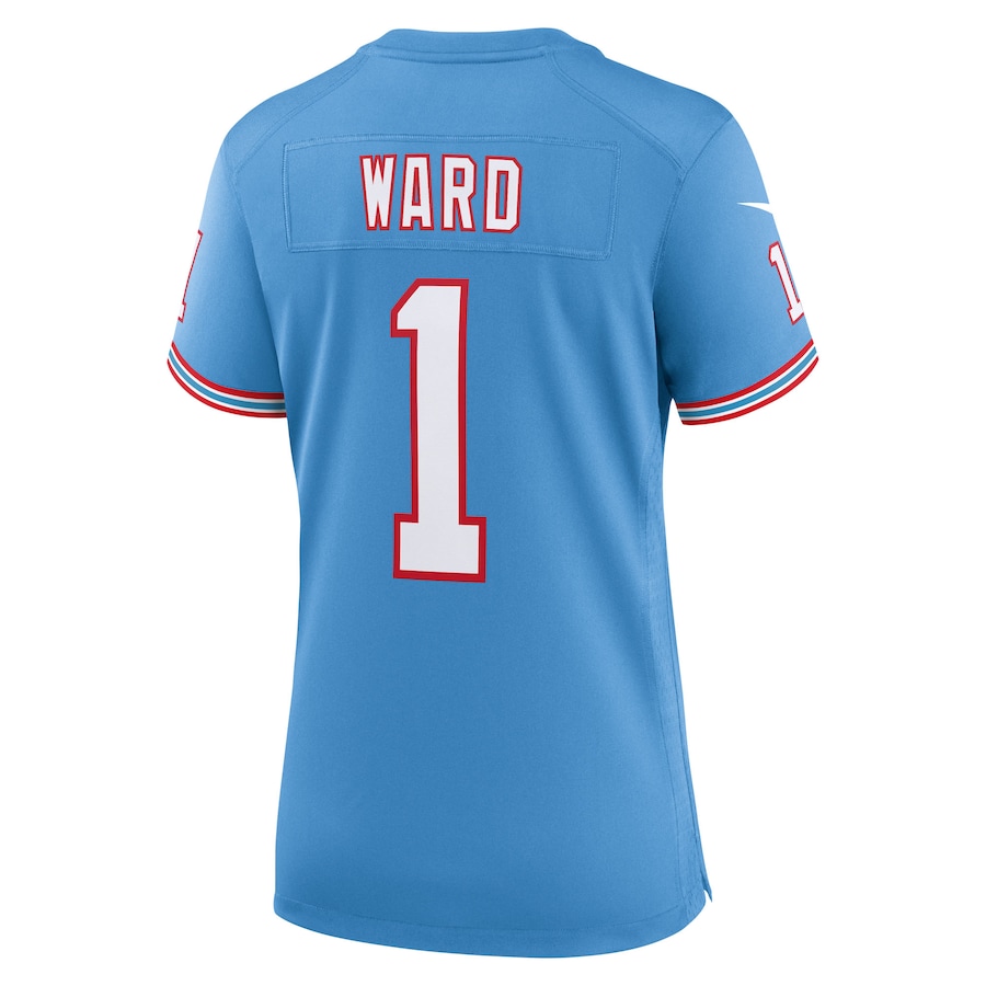Cam Ward Tennessee Titans Nike Women's 2025 NFL Draft 2nd Alternate Game Jersey Light Blue - Image 3
