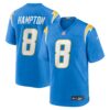 Omarion Hampton Los Angeles Chargers Nike 2025 NFL Draft First Round Pick Game Jersey Powder Blue