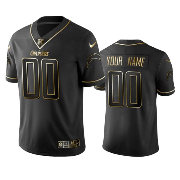 2019 Los Angeles Chargers Custom Black Golden Edition Vapor Untouchable Limited Jersey – Men’s