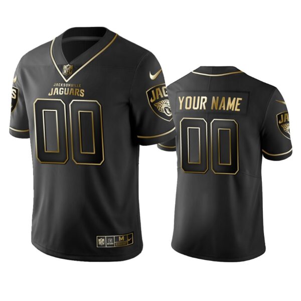 2019 Jacksonville Jaguars Custom Black Golden Edition Vapor Untouchable Limited Jersey – Men’s