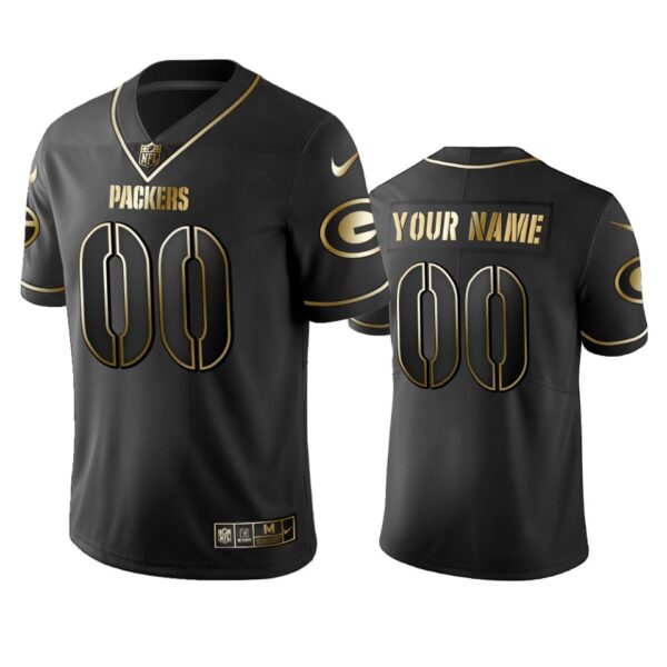 2019 Green Bay Packers Custom Black Golden Edition Vapor Untouchable Limited Jersey – Men’s