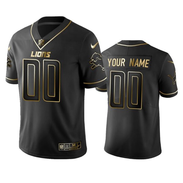 2019 Detroit Lions Custom Black Golden Edition Vapor Untouchable Limited Jersey – Men’s