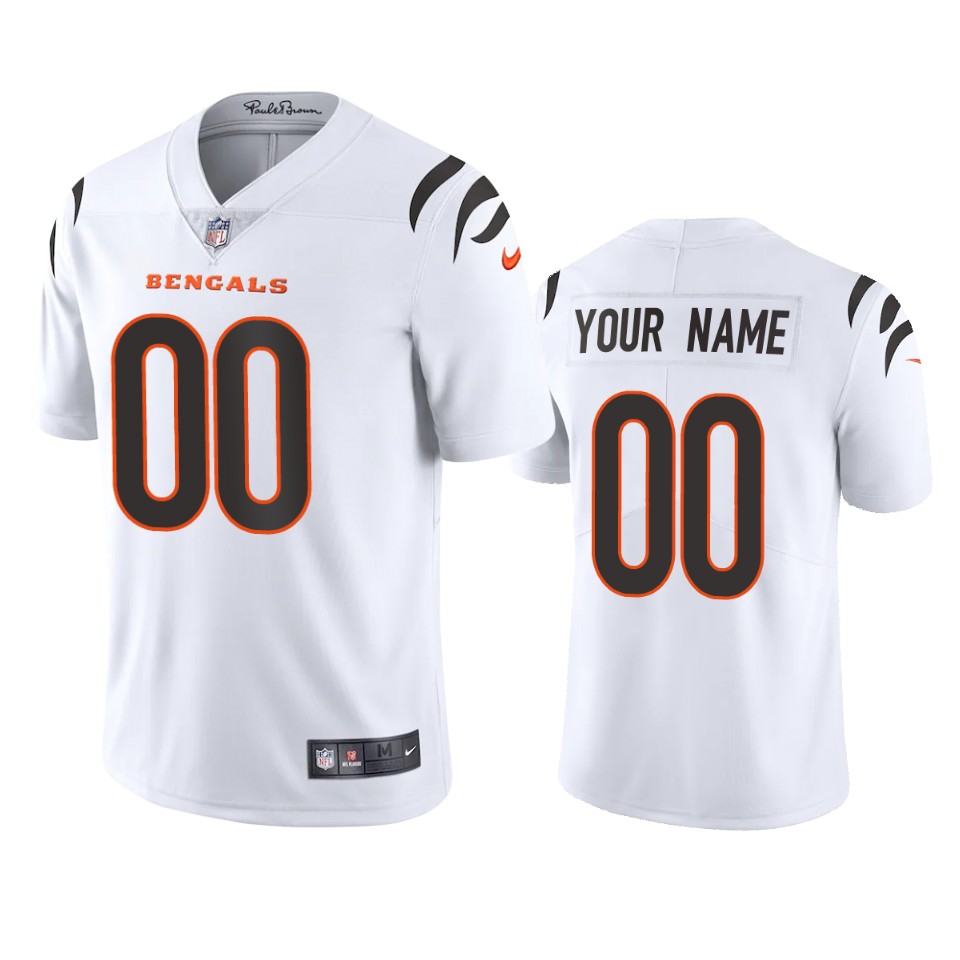 Bengals Custom Vapor Limited White Jersey Men’s