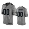 Bills #00 Custom Men’s Jersey Gray Gridiron Gray Limited