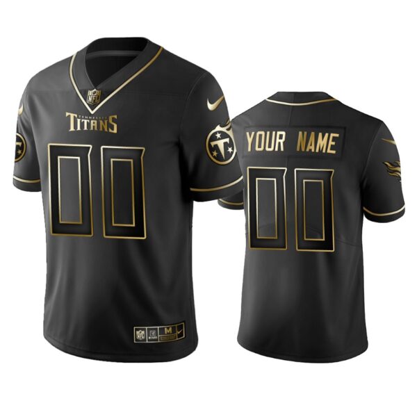 2019 Tennessee Titans Custom Black Golden Edition Vapor Untouchable Limited Jersey – Men’s