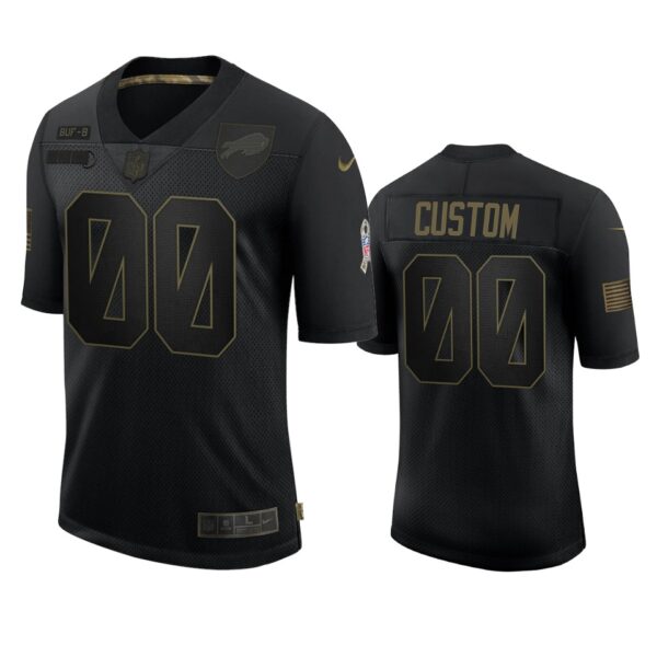 Bills Custom Limited Jersey Black 2020 Salute to Service